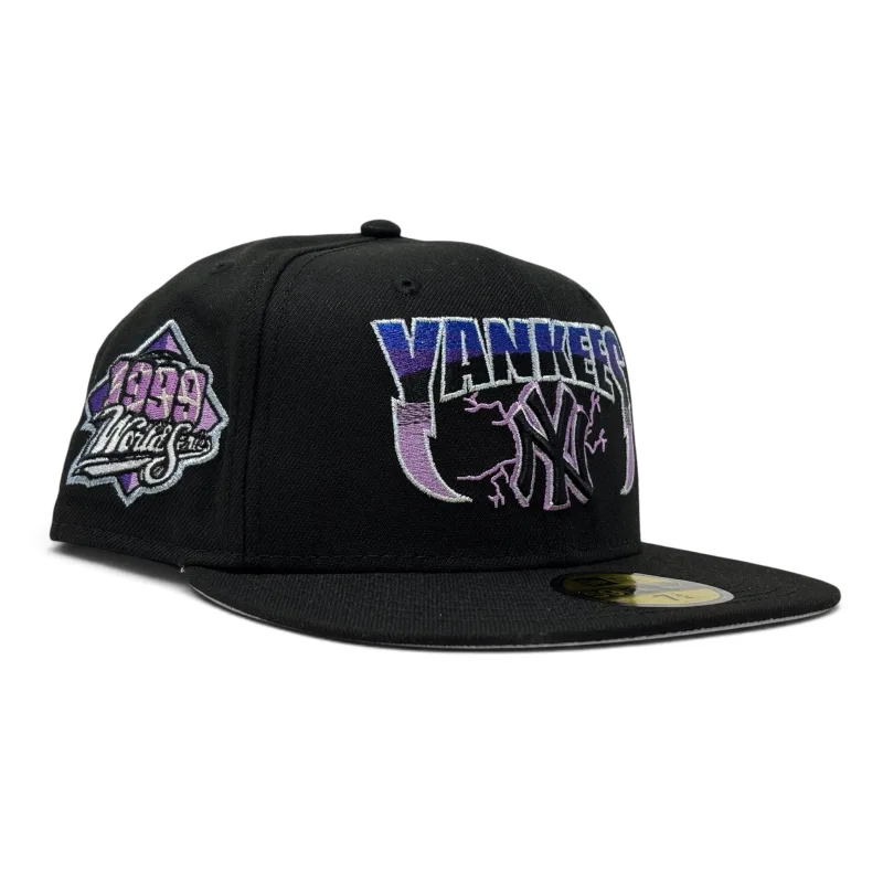 New Era New York Yankees fitted hat black, purple colorway - New York Yankees 1999 World Series “Metallica Pack” Fitted-Black Purple