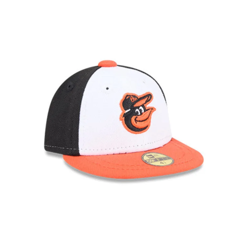 New Era Baltimore Orioles fitted hat White, Black, Orange colorway - New Era Baltimore Orioles Fitted Gets a Mini Rail Twist