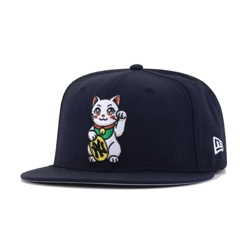 New Era New York Yankees fitted hat navy, red, green, yellow colorway - New Era Brings Good Fortune with the Yankees Maneki Neko Fitted