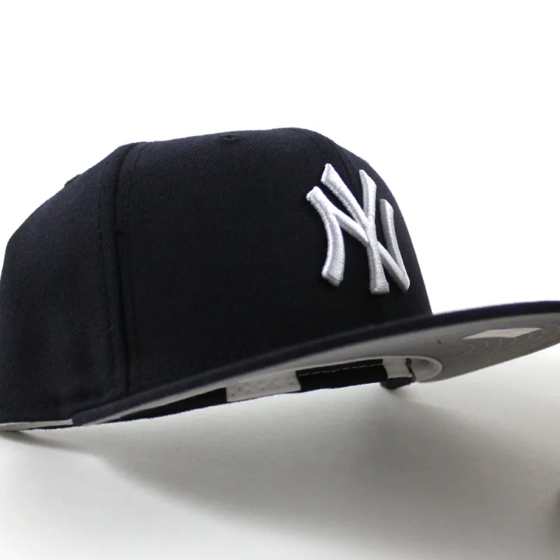 New Era New York Yankees fitted hat Wool Navy Gray Under Brim White Sweatband colorway - New Era Reissues Classic Yankees Fitted with Navy Wool and Gray Under Brim