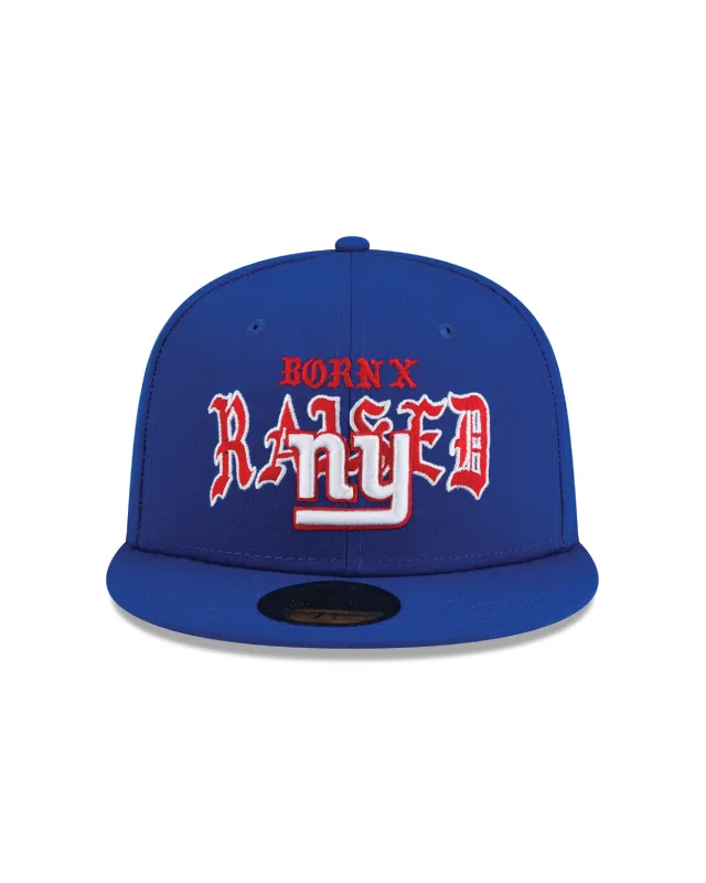 New Era San Francisco Giants fitted hat blue colorway - Born x Raised x Giants Old English Fitted Drops in Clean Blue