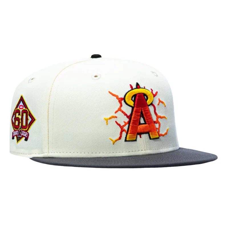 New Era Los Angeles Angels fitted hat White, Graphite colorway - Molten Lava Fitted: New Era Celebrates the Los Angeles Angels 60th Anniversary in Style