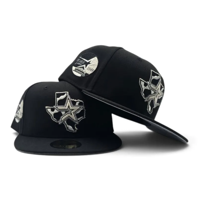New Era Houston Astros fitted hat black, gray colorway - New Era Drops Clean Astros Fitted with 35 Great Years Side Patch