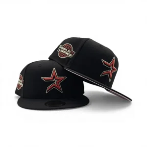 New Era Houston Astros fitted hat black, pink colorway - 2005 World Series Fitted: New Era Honors the Astros’ First Pennant with a Pink Bottom Twist