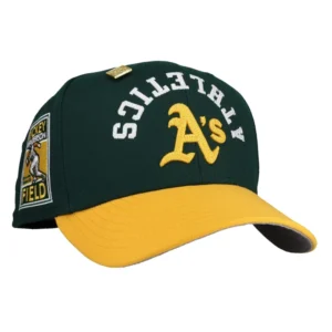 New Era Oakland Athletics fitted hat grey, green colorway - New Era Drops Rickey Henderson Upside Down Chainstitch A’s Fitted