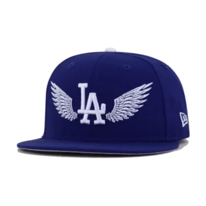New Era Los Angeles Dodgers fitted hat white, blue, royal colorway - New Era Drops Dodgers WINGS Fitted in Dark Royal Blue