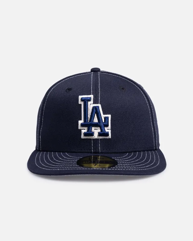New Era Los Angeles Dodgers fitted hat navy colorway - New Era Drops Clean Dodgers Fitted with Ivory Contrast Stitching