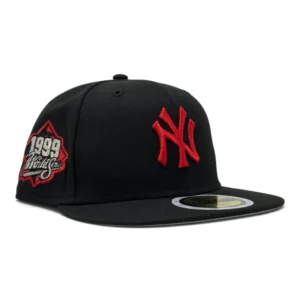 New Era New York Yankees fitted hat black, red colorway - New York Yankees 1999 World Series New Era fitted Hat-Black Red