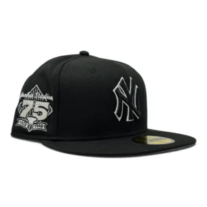 New Era New York Yankees fitted hat black colorway - New York Yankees 75th Anniversary Fitted Hat -Black