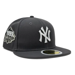 New Era New York Yankees fitted hat gray colorway - New York Yankees 1999 World Series New Era fitted Hat-Gray
