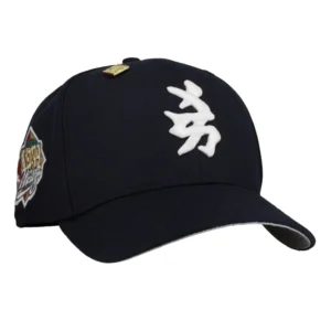 New Era New York Yankees fitted hat grey, blue colorway - New York Yankees 1999 World Series Kanji Metallic Glow 59Fifty Fitted Hat