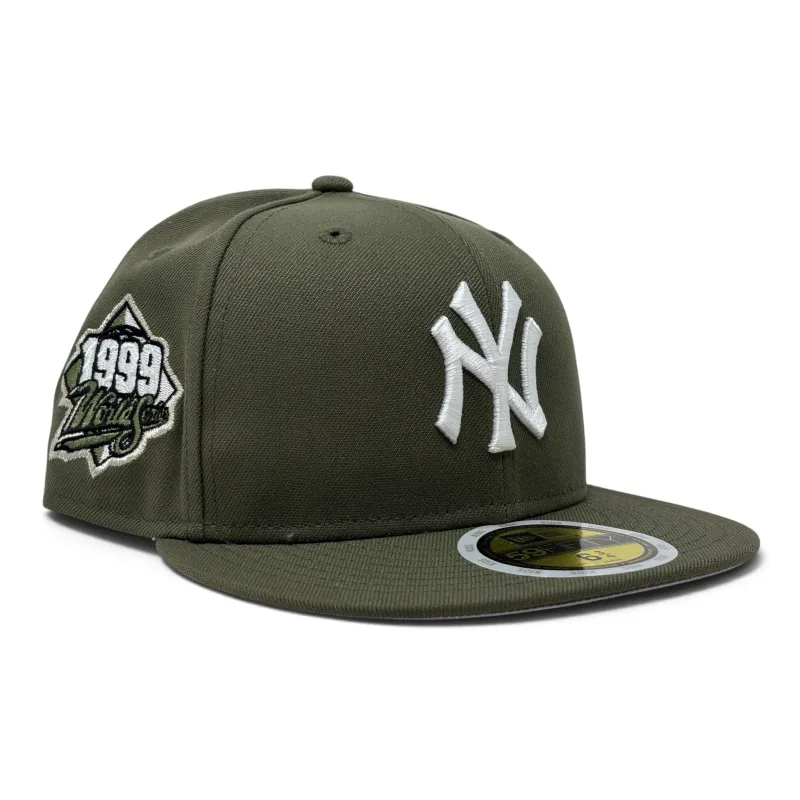 New Era New York Yankees fitted hat olive colorway - New York Yankees 1999 World Series New Era fitted Hat-Olive