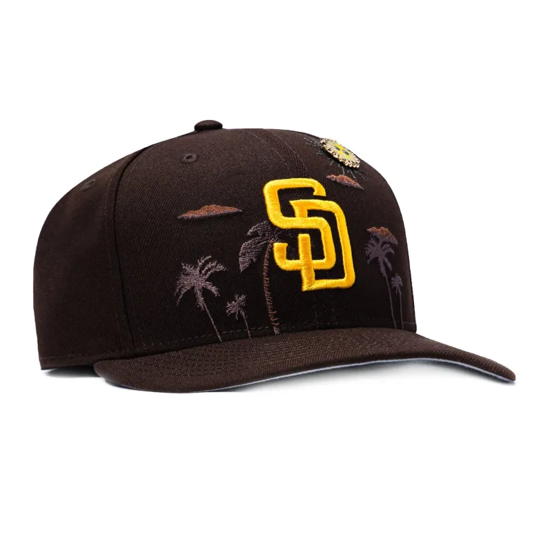 New Era San Diego Padres fitted hat Brown colorway - New Era Drops Earthy Padres Skyline Fitted in Brown