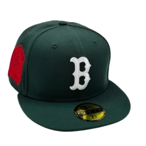 New Era Boston Red Sox fitted hat red colorway - New Era Drops Clean Red Sox Fitted with Custom Side Patch
