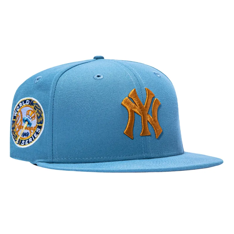 New Era New York Yankees fitted hat Indigo colorway - 1950 World Series Fitted: New Era’s Bird Watchers Yankees Tribute Drops in Indigo